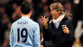 Samir Nasri et Roberto Mancini