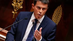 Manuel Valls, mardi, face à l'Assemblée nationale.