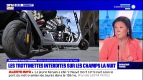 Trottinettes électriques interdites la nuit sur les Champs-Elysées: "Le préfet va mettre en place des policiers supplémentaires", explique la maire du 8e