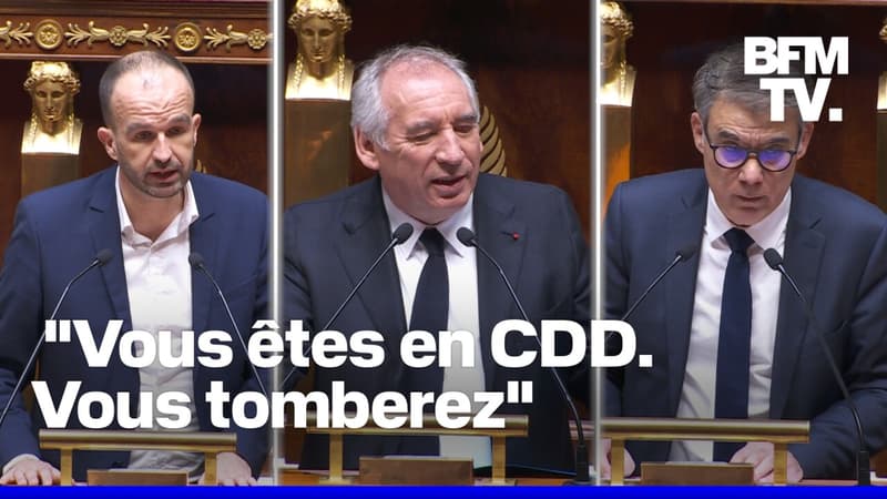 Motion de censure: les discours de Manuel Bompard, François Bayrou et Olivier Faure ce jeudi à l'Assemblée nationale