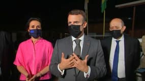 Emmanuel Macron lors d'un déplacement au Rwanda, le 27 mai 2021 
