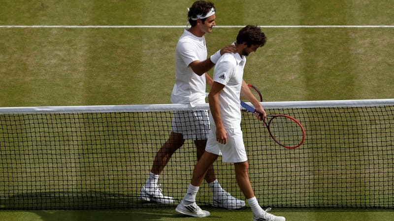 Roger Federer et Gilles Simon
