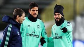 Raphaël Varane et Karim Benzema avec le Real Madrid