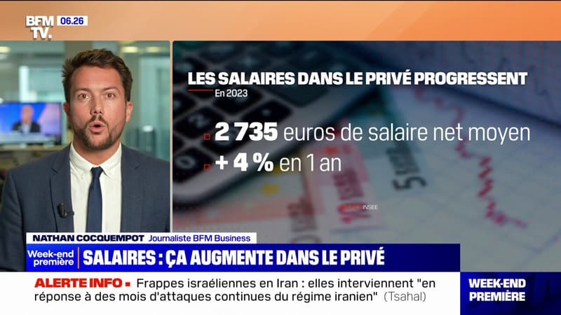 Les salaires dans le privé sont en hausse en 2023, d'après l'Insee