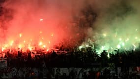 Les supporters des Verts à Old Trafford